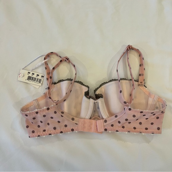 NEW NWT Freya Patsy Polka Dot Underwire Lined Half Cup Bra Ballet Pink Size 30D - Picture 9 of 14